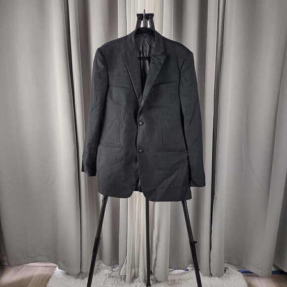 Perry Ellis Other - Perry Ellis Men's Two Button Pin Stripe Grey Suit Jacket Size 42R